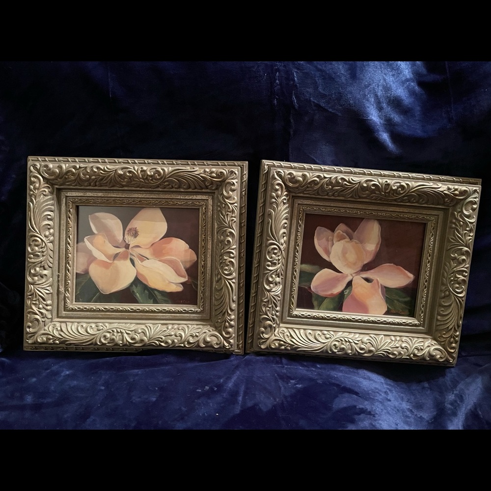 Set of 2 Magnolia Framed Paintings